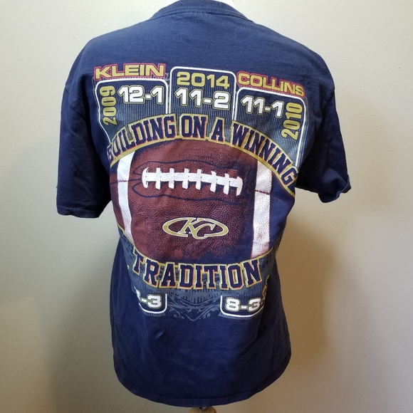 C Sports Collins Football T-shirt Size Medium - Picture 3 of 5